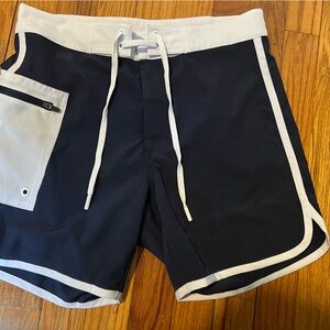 Under 510 Navy and White Men's Swim Shorts